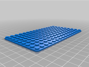 customized lego-compatible brick - baseplate 9x16 3d print model - Mito3D