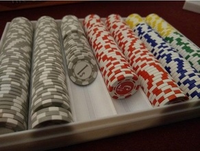poker chip tray game organizer pokerchips chips 3d print model - Mito3D