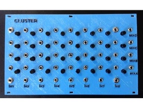nlc cluster eurorack matrix mixer panel 3d print model - Mito3D