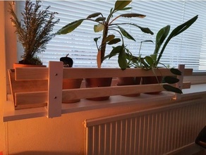 fence railing windowsill cats flower protection rail window 3d print model - Mito3D
