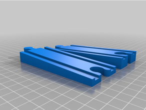 legna plastica treno traccia connettore mega bloks Tommaso legno ferrovia 3d print model - Mito3D