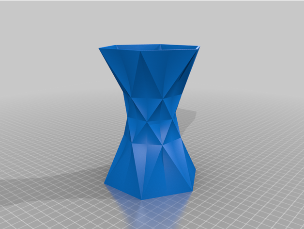 Konkave hexágono florero 3D print model - Mito3D