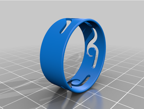 wave ring 3d print model - Mito3D