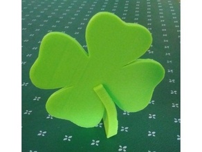 shamrock st patricks day leaf clover luck stand wslab 3d print model - Mito3D