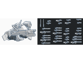 gue'ron'vesa Armi megapack spazio marino tau warhammer 40k 3d print model - Mito3D