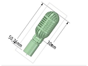Mikrofon rétro jak Narysowa dsm 3d print model - Mito3D