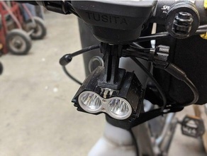 quênia extrudado alumínio luz gopro monte estendido bicicleta conduziu 3d print model - Mito3D