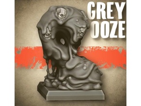 grey ooze dnd miniature gray miniatures 28mm 3d print model - Mito3D