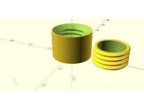 fileté inserts bois tourné perruque stands 3d print model - Mito3D