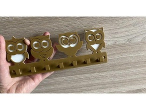 owls holder keychain 3d print model - Mito3D