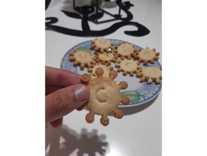 coronavirus cookie cutter 3d printing cookiecutter shape 3d print model - Mito3D