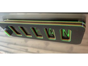sliding dishwasher sign magnetic 3d print model - Mito3D