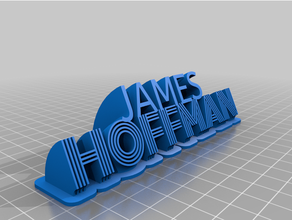 James Hoffman prato 2 linhas fontes remixar personalizado 3d print model - Mito3D