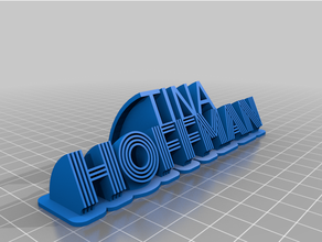 tina Hoffman plato 2 líneas fuentes remezclar personalizado 3d print model - Mito3D