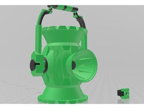 multi-material green lantern battery ring set 3d print model - Mito3D