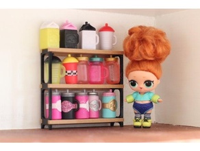 lol surprise bottle rack doll house furniture 3d print model - Mito3D