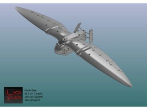 tolmekian transport nausica valley wind aircraft fiction glider miyazaki science 3d print model - Mito3D