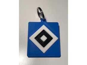 hsv personnalisé porte clés badge football badges 3d print model - Mito3D