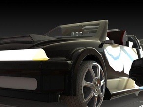 deportivo descapotable interior convertible deporte coche vehiculo partes automotor automovil juguete 3d print model - Mito3D