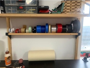 ikea svalnas shelf brackets tape roll storage organizing bracket mounting holder 3d print model - Mito3D