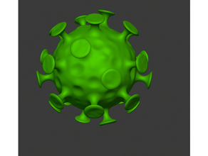 kovid 19 koronavirüs biyo Biyoloji CV virüs 3d print model - Mito3D