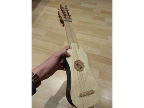 spielbar 1 2 Größe Barock Gitarre basierend stradivari + Video 3d print model - Mito3D