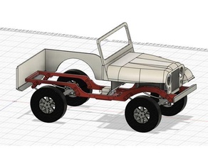 personalizadas chassis cj5 jipe corpo 1 10 cj 5 rc4wd rc carro scx10 3d print model - Mito3D