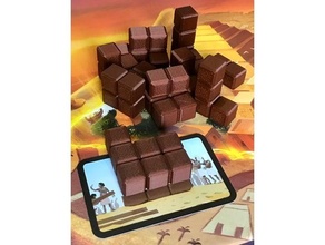 obelisco juego piezas imhotep dinastía mesa 3d print model - Mito3D