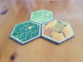 settlers catan magnetic hex shell magnet settlersofcatan 3d print model - Mito3D