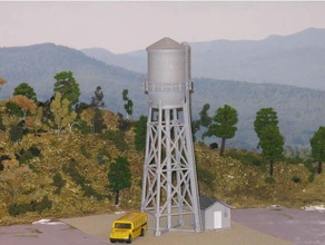 ho escala agua torre 3d print model - Mito3D