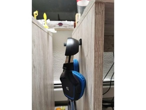 headphone wall mount desk organizer headphones kopfhoererhalter schreibtisch wandhalterung 3d print model - Mito3D