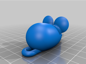 rato fob chaveiro 3d print model - Mito3D