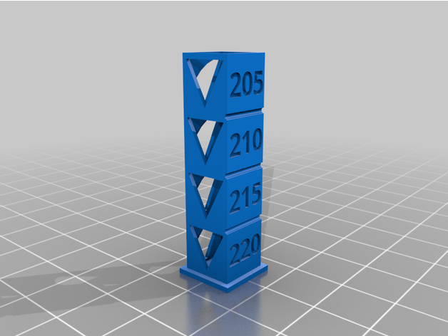 customized temp calibration tower 3D print model - Mito3D