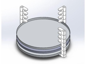 pizza prateleira fixação panela suporte 3d print model - Mito3D