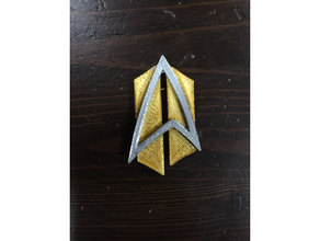 sttng combadge badges communicateur badge insigne étoile flotte randonnée tng 3d print model - Mito3D
