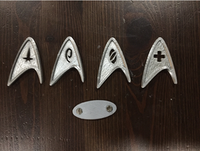 starfleet insignia kelvin universe star fleet trek reboot 3d print model - Mito3D