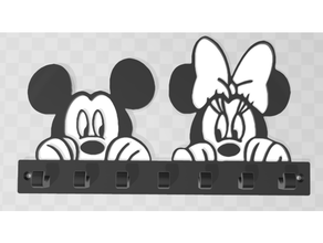 Mickey minnie soporte 3d print model - Mito3D
