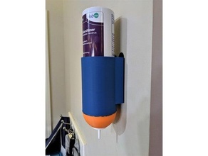 foam hand sanitizer wall mount 3d print model - Mito3D