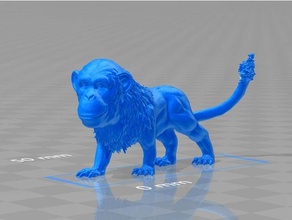 roaring lion-drag-monkey - ankank 3d print model - Mito3D
