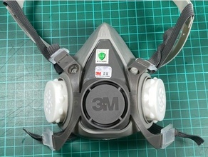 custom filter respirator mask 3m 6000-6200 air paint respiratory 3d print model - Mito3D