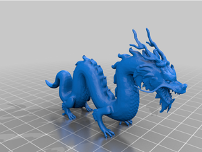 chinese dragon miniature- small file repaired -no plate 3d print model - Mito3D