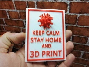 stay 3d print printing coronavirus 3d print model - Mito3D