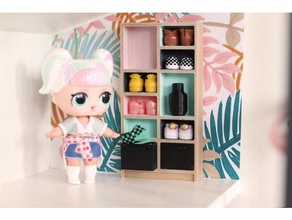 lol surprise shoe rack doll house furniture 3d print model - Mito3D