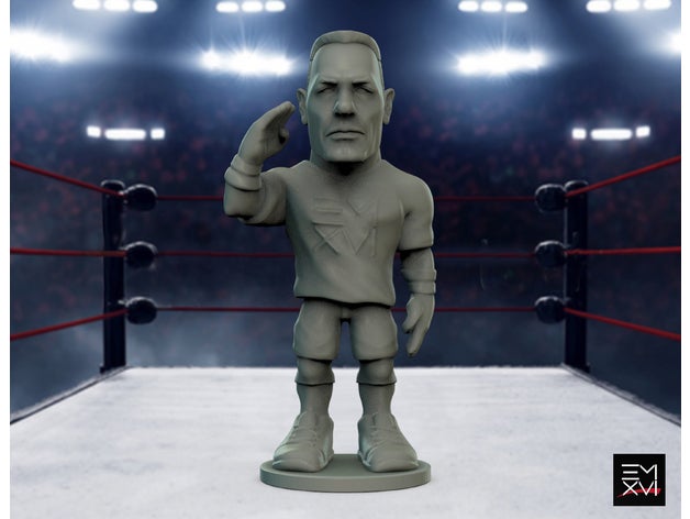 cena saluto buhemyowrestler lottatore wrestling 3D print model - Mito3D
