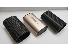 creative outliner case outlier air gold flexy headphones headphone rubber 3d print model - Mito3D