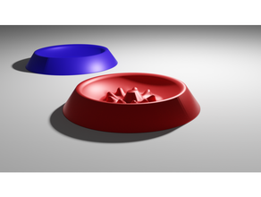animal compagnie food bowls norme anti glutton modèles dmcg bowl Ralentissez 3d print model - Mito3D