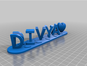 divya personalizzato 3d print model - Mito3D