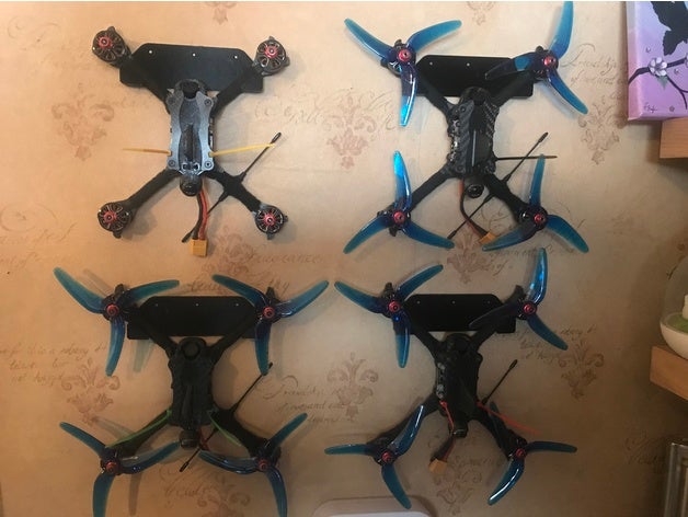 Mini Quad Drohne kwad Aufhänger fpv Quadcopter Mauer Haken montieren 3D print model - Mito3D