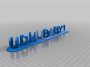 ud bh personalizado 3d print model - Mito3D