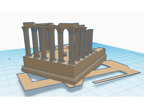 templo Roma kenar Portekiz Alentejo mimari Evora anıt tapınak şakak mabet 3d print model - Mito3D